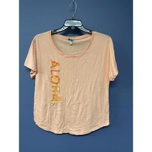 Aloha Grown Hawaii Peach Short Sleeve Graphic T-Shirt Women’s XL